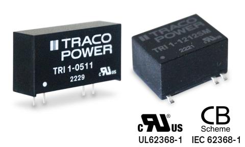 TRI 1 and TRI 1SM Series – New high isolation 1 Watt DC/DC